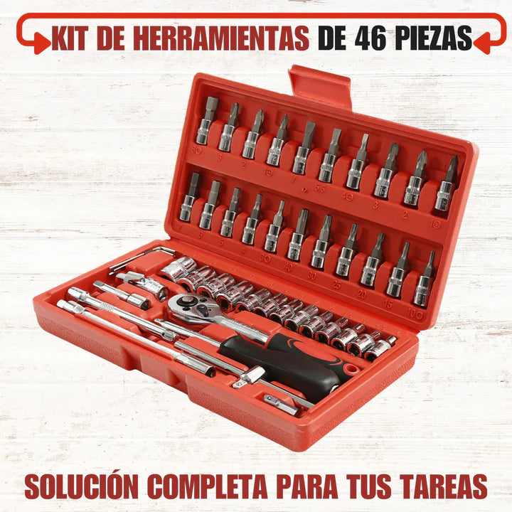 KIT DE HERRAMIENTAS DE 46 PIEZAS