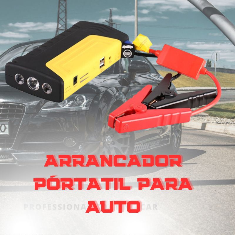 ARRANCADOR DE BATERIA PORTATIL PARA AUTO 5 EN 1