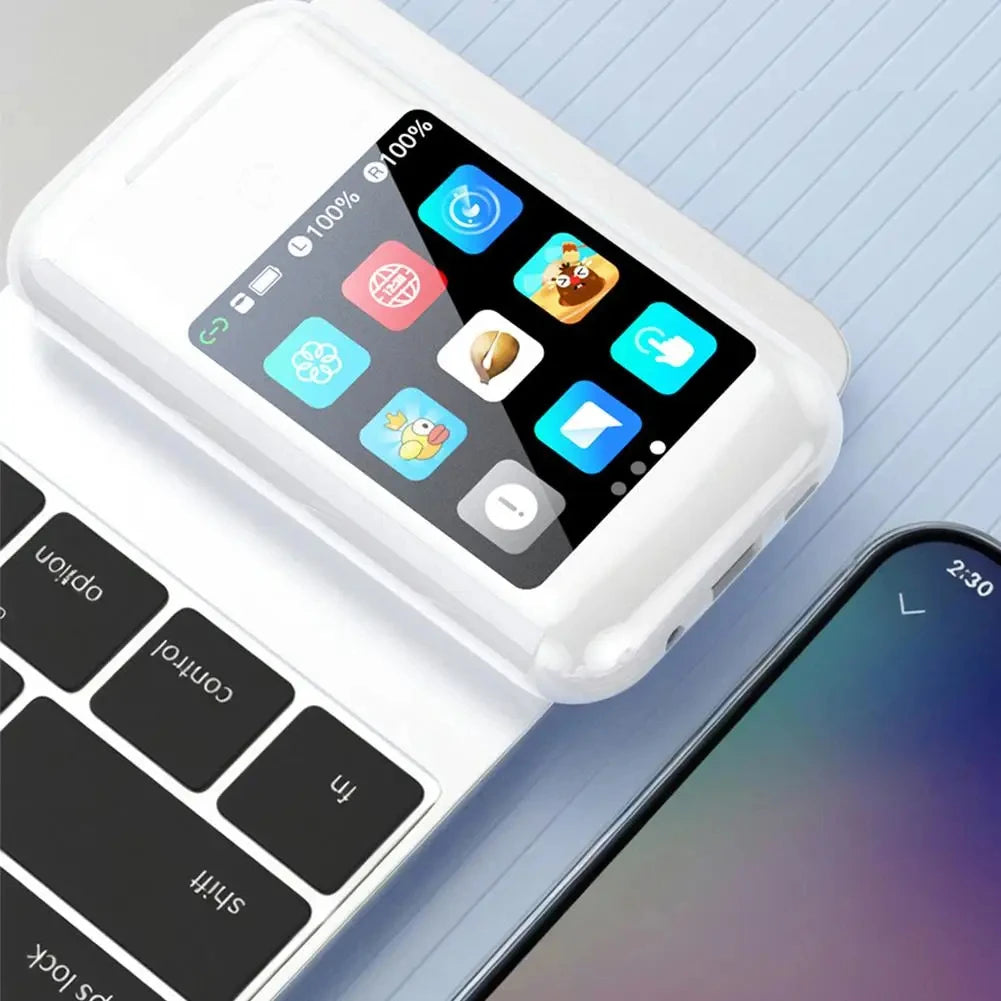 Audífonos inalámbricos con Pantalla + Power Bank + Linterna