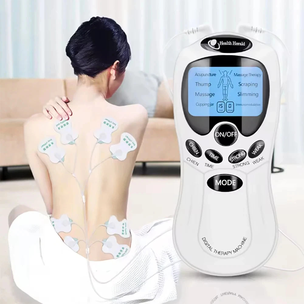 ELECTRO ESTIMULADOR MUSCULAR CON 8 CABEZALES