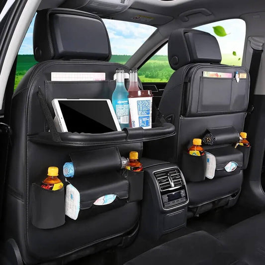 ORGANIZADOR MULTIFUNCIONAL DE CUERO PARA AUTO