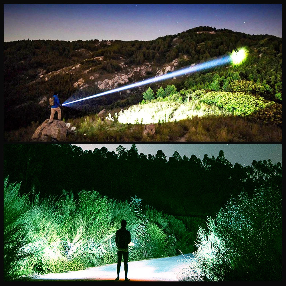 LINTERNA LED TÁCTICA DE ALTO ALCANCE Y ALTA POTENCIA