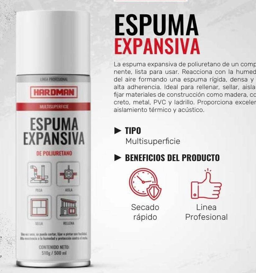 ESPUMA EXPANSIVA DE POLIURETANO 500ml