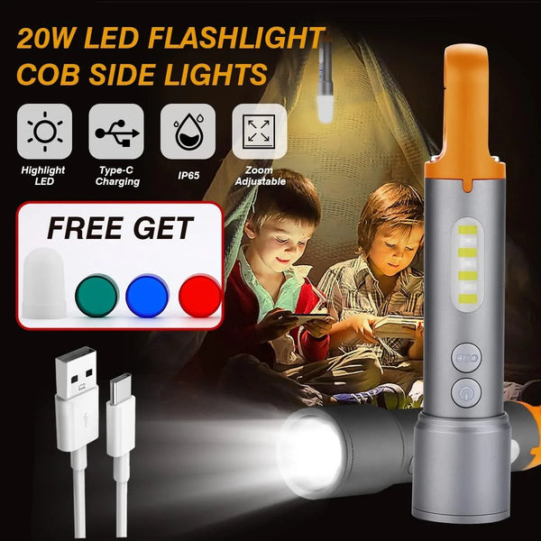 LINTERNA LED ALTA POTENCIA 4 COLORES