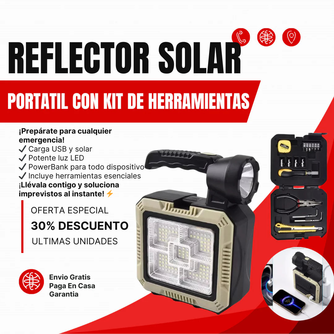 CAJA DE HERRAMIENTAS 20 EN 1 + REFLECTOR SOLAR