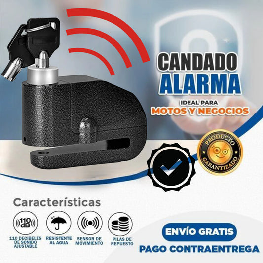 CANDADO PARA DISCO CON ALARMA