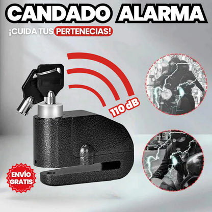 CANDADO PARA DISCO CON ALARMA