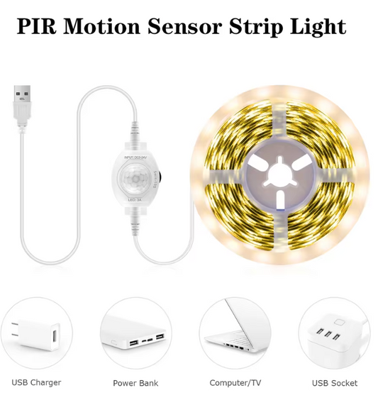 CINTA DE LUZ LED CON SENSOR DE MOVIMIENTO