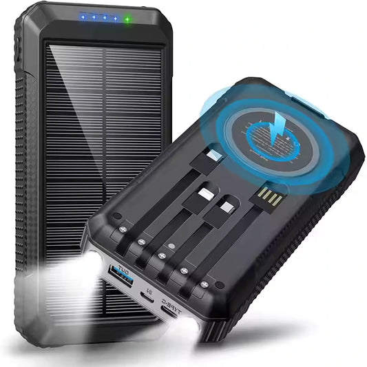 POWER BANK SOLAR CON CARGA INALAMBRICA