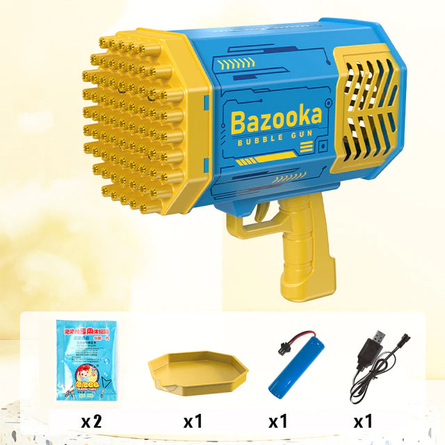 BAZZOKA LANZA BURBUJAS CON LUCES LED