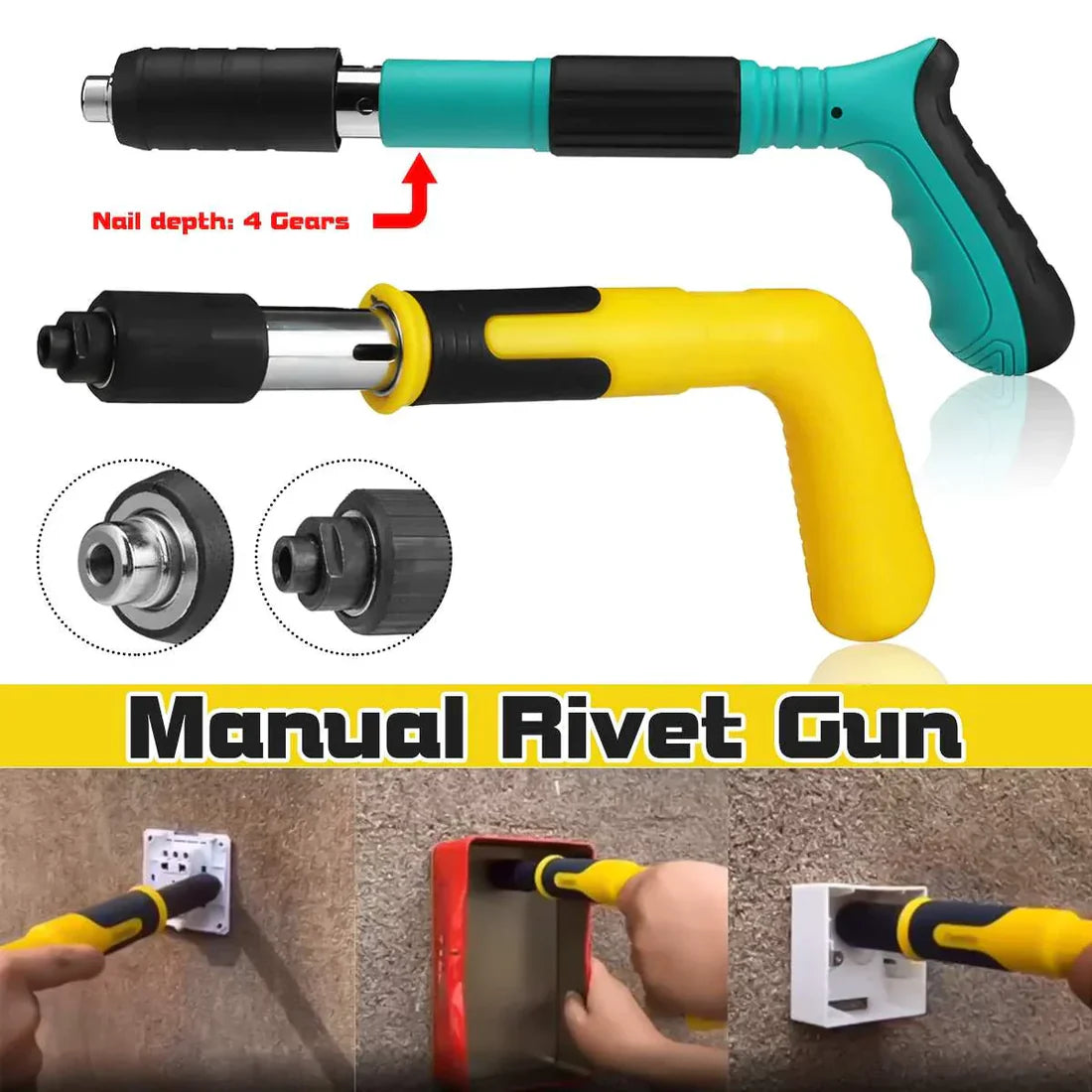 PISTOLA DE CLAVOS + ACCESORIOS