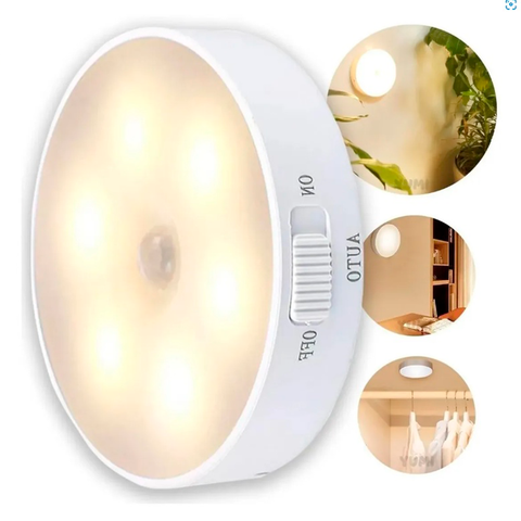 LAMPARA LED CON SENSOR DE MOVIMIENTO PACK x 3