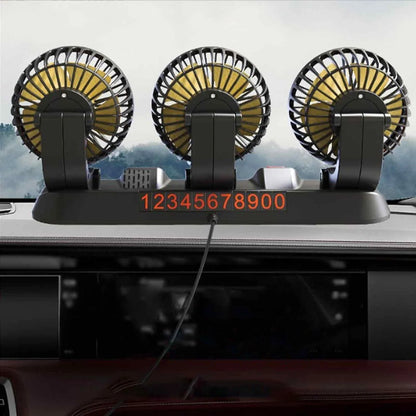 VENTILADOR TRIPLE CABEZAL 360° PARA AUTO