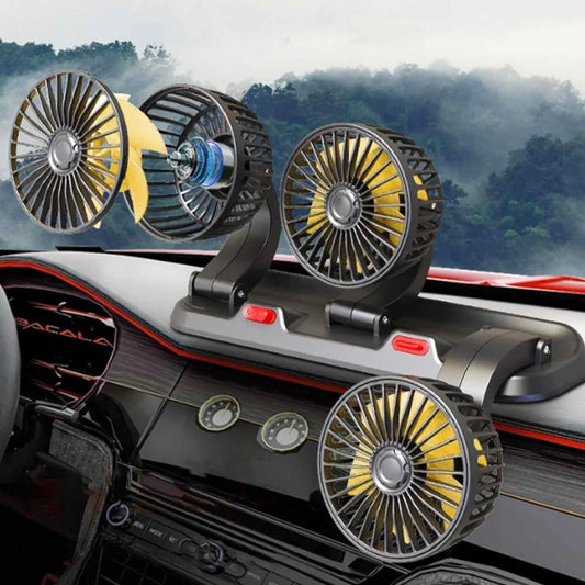 VENTILADOR TRIPLE CABEZAL 360° PARA AUTO