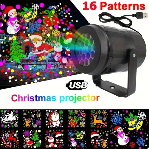 PROYECTOR NAVIDEÑO + 4 DISCOS INTERCAMBIABLES