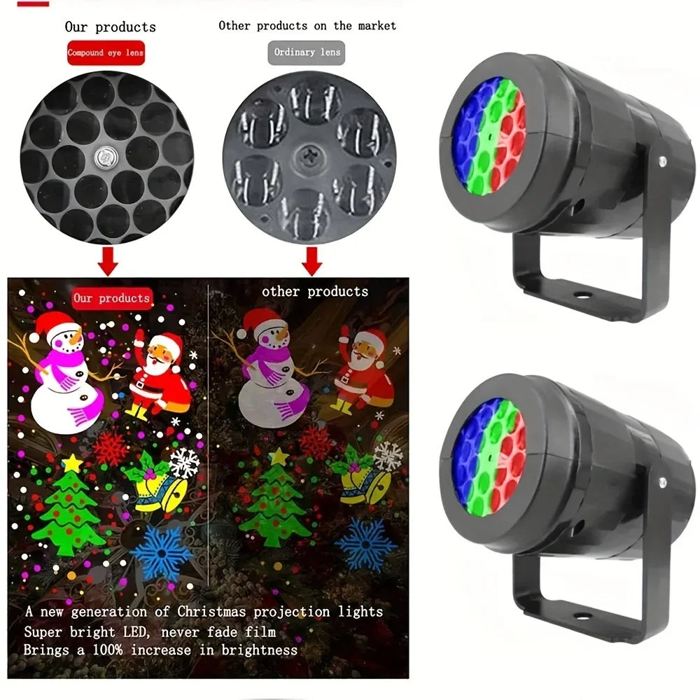 PROYECTOR NAVIDEÑO + 4 DISCOS INTERCAMBIABLES