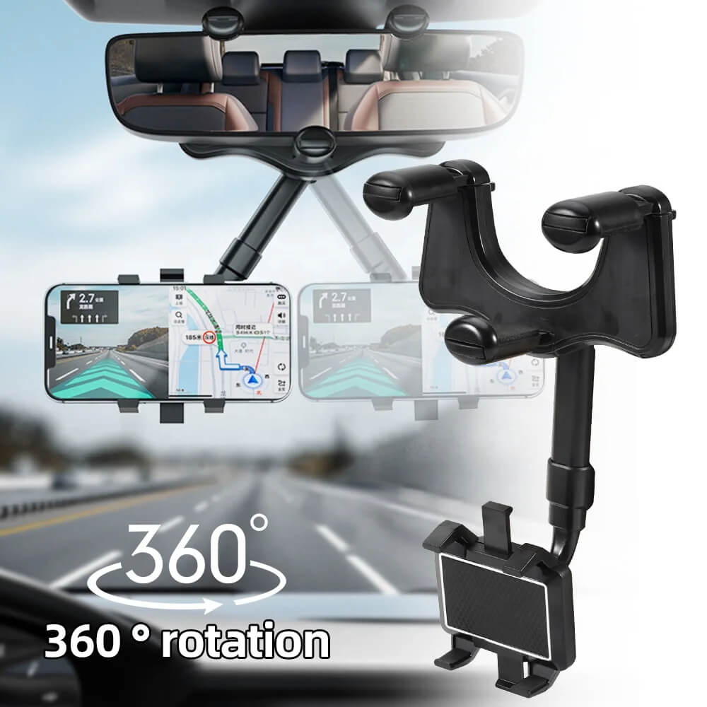 SOPORTE DE CELULAR PARA RETROVISOR DE AUTO 360 GRADOS