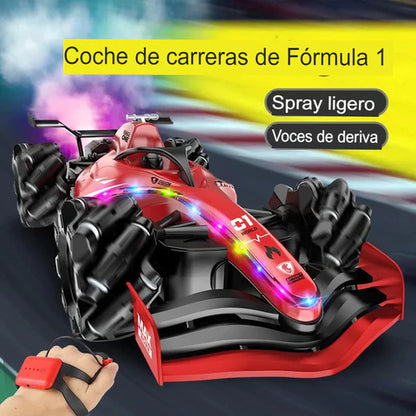 STUNT CAR F1 BOTA HUMO + CONTROL + BRAZALETE CON SENSOR