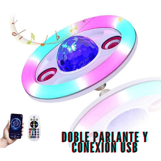 FOCO LED DOBLE PARLANTE 3 EN 1